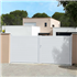 Portail aluminium sur mesure Cérès CT 42 - Battant ou coulissant - Plein avec remplissage vertical ou horizontal 130 x 20 mm