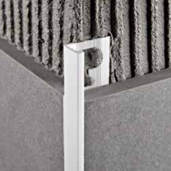 Baguette d'angle PVC pour carrelage forme plate - Proterminal - 8,00 MM x 2,70 M - Blanc