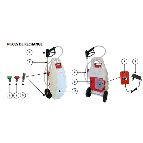 Lance de pulvérisation Algimouss 45 cm pour pulvérisateur Prosprayer autonome