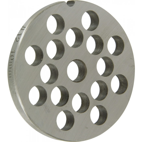 Grille inox avec trous Ø 10 mm pour hachoir électrique n°12