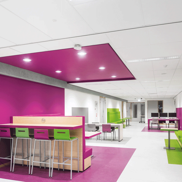 Dalle plafond acoustique minérale blanche - AMF Thermatex Acoustic - bords feuillurés T15/90 - 600 x 600 cm - ép. 19 mm