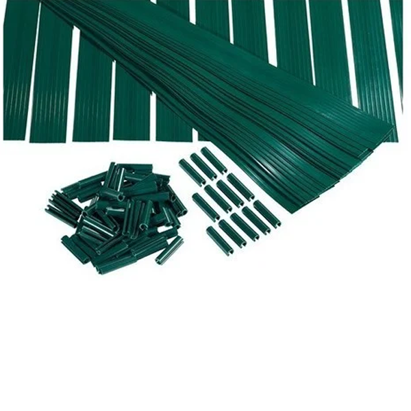 Kit 45 lamelles occultantes LIXO+ hauteur 1.20 m pour panneau 2.50 m DIRICKX Vert RAL 6005