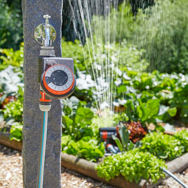 Programmateur d'arrosage automatique Easy Gardena - Bouton rotatif 17 combinaisons au choix