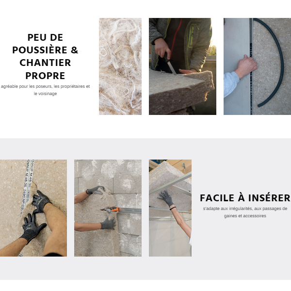 Isolant intérieur biosourcé ThermaSoft Natura en fibre végétale - R=1,15 m².K/W - 1,25 M x 0,60 M ép. 45,00 MM