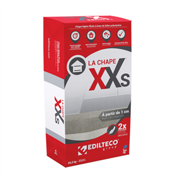 Chape légère XXs thermo-acoustique et fibrée Edilteco - 1200 kg/m³ - Sac de 26,5 KG