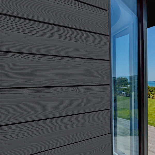 Lame de bardage en fibres-ciment Cedral Click finition relief - 186 MM x 12,00 MM - L. 3,60 M - Gris ardoise C18