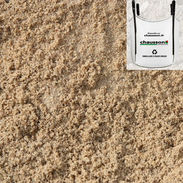 Sable granulométrie 0 à 2 mm - Big bag de 1,5 T max