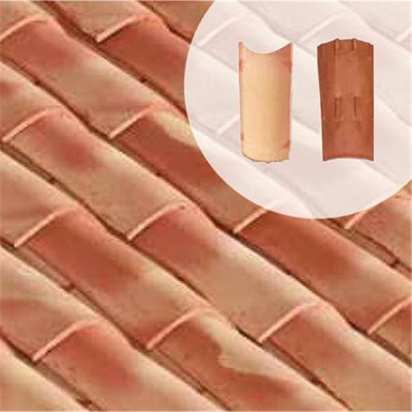 Tuile Canal terre cuite Tradi'fix Tegula 40 - Corail