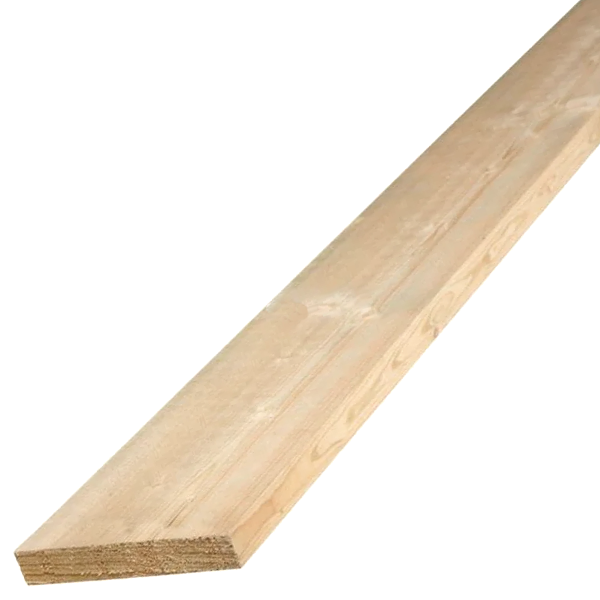 Planche en bois de sapin traité classe 2 - 105 MM x 27,00 MM - longueur 4,00 M