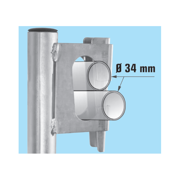 Console garde-corps de maçonnerie à bloqueurs Altrad - acier zingué - largeur 1 mètre - 480 kg max