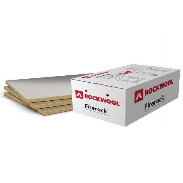 Panneau isolant en laine de roche pour cheminées et inserts - Firerock - 0,6 m x 1 m - Ép.40 mm - R.0,6 m².k/w