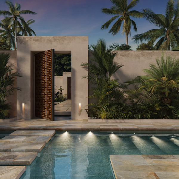 Carrelage extérieur antidérapant effet pierre de Bali - Zéphyr - 60,0 CM x 60,0 CM - ép. 20,00 MM - Grey