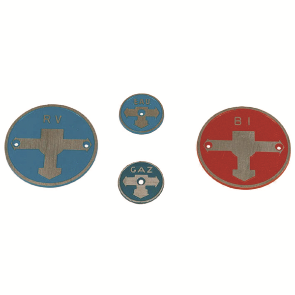 PLAQUE REPERAGE RONDE 100 RV