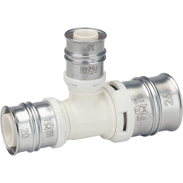 Té sortie inégal à sertir 26-16-20 PPSU Pour système multicouche XS *82826335*