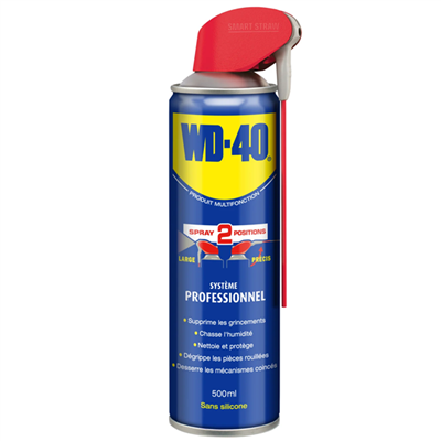 Dégrippant multifonctions WD-40 avec spray double position - toutes surfaces - 500 ml