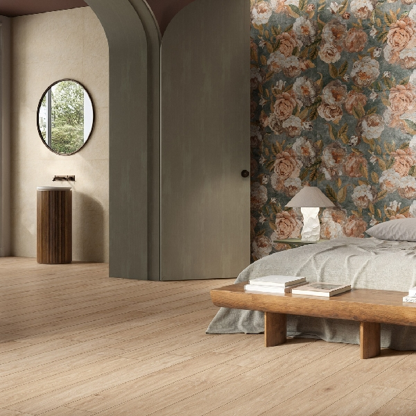 Carrelage imitation bois Raw Authentic en grès cérame - Sol et mur intérieur - 120 x 20 cm - ép. 7 mm