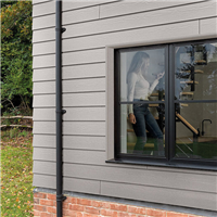 Bardage fibre ciment Cedral Lap finition relief - 190 mm x 10,00 mm - L. 3,60 m - Gris platine C05