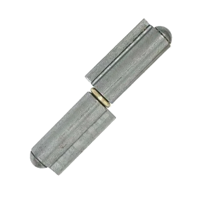Paumelle de grille roulée lame courte Clémenson acier brut bague laiton hauteur 80 mm 35 kg