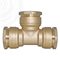 Raccord Té égal 90° laiton pour tuyau polyéthylène - diamètre 25 mm - Noyon et Thiebault