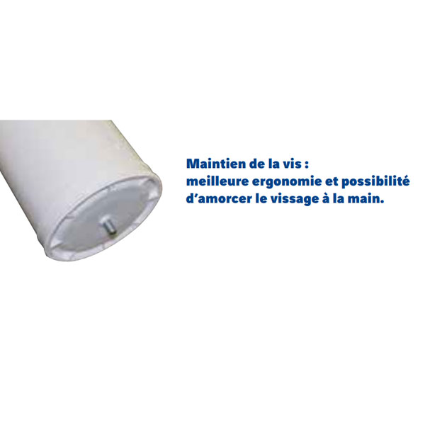 Balise J11 blanche Classe 2 avec fixation pour renforcement permanent marquage au sol - Hauteur 750 mm - Ø 200 mm