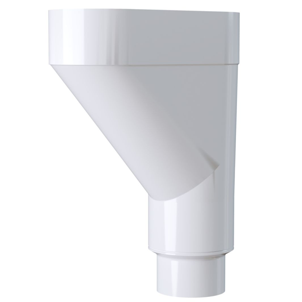 Jambonneau universel MEP 810JAM pour tuyau de descente de gouttière Ø 80 - 100 mm  - PVC Blanc