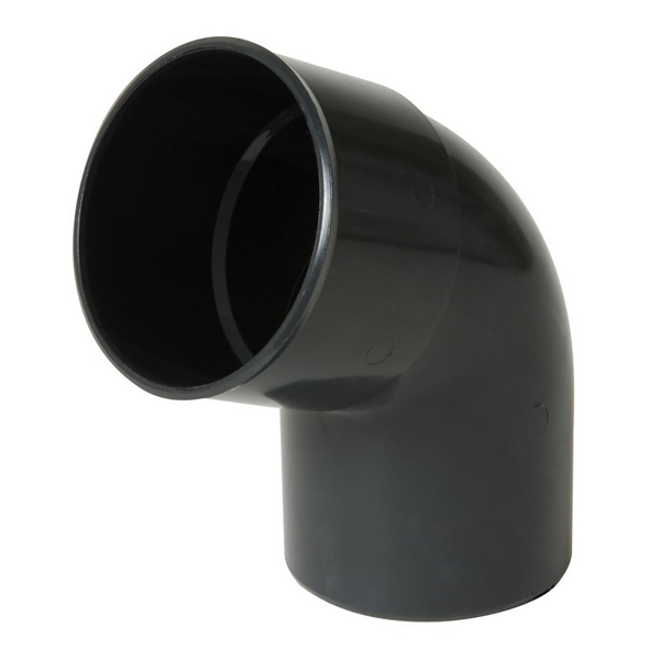 Coude Nicoll pour tube de descente cylindrique Ø 80 mm - Angle 67°30 - Mâle/Femelle - Techtan - Gris Anthracite
