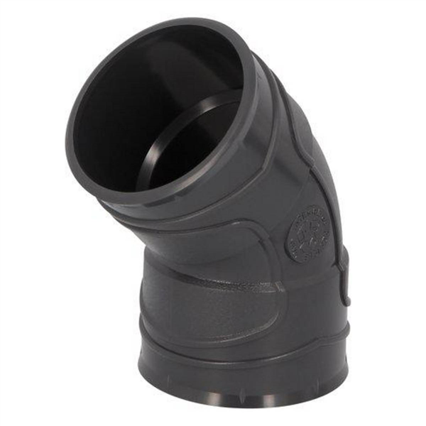 Coude HOMETECH®, Ø 50 mm, femelle-femelle à 45°, à coller