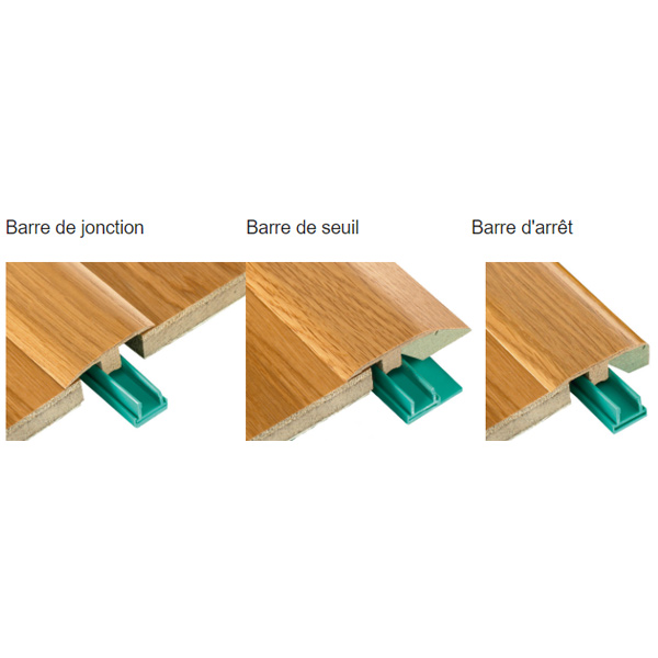 Barre de seuil 3 en 1 multiniveaux plaqué chêne Topaze - Panaget - 16,0 MM x 54 MM x 930,0 MM