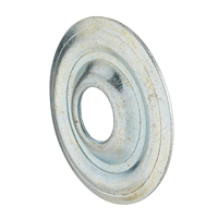 Rosaces plates en acier pour collier de fixation - Diamètre 25 mm - Sachet de 10