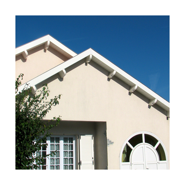 Protège panne Bourgogne pour charpente traditionnelle - Larg. 90 MM x Haut. 250,00 MM - Long. 600,0 MM - Blanc