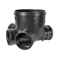 BOITE DE BRANCHEMENT PP ASSAINISSEMENT 3 ENTREES/1 SORTIE RML 400X160 NOIR