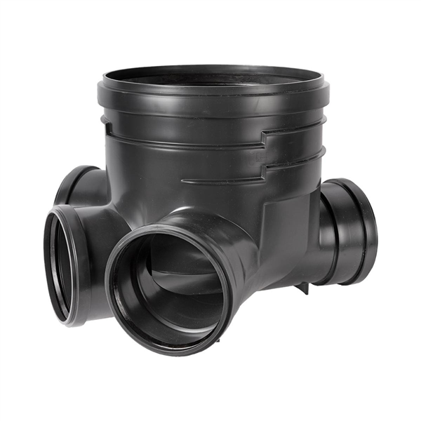 BOITE DE BRANCHEMENT PP ASSAINISSEMENT 3 ENTREES/1 SORTIE RML 400X160 NOIR