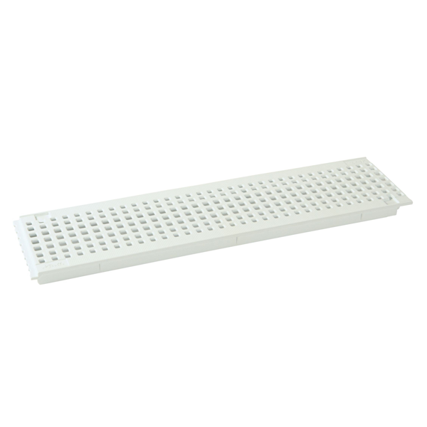 Grille PVC pour caniveaux de piscine - Connecto A15 Blanc - largeur int. 100 mm - longueur 0.5 m