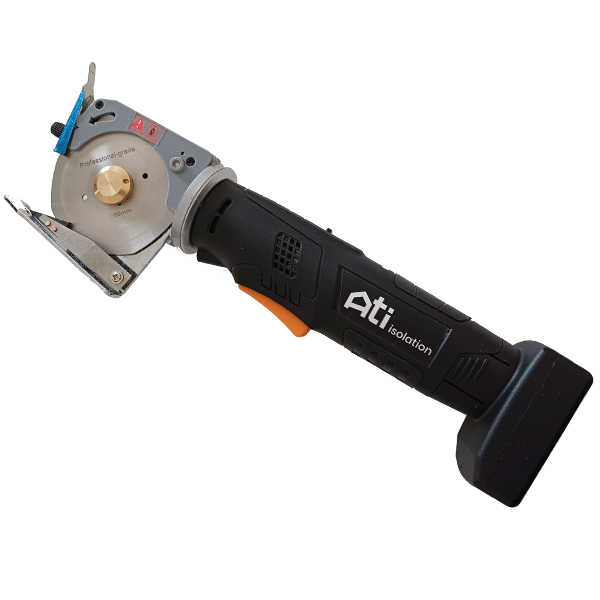 Cutter électrique CUT PRO pour isolant mince et matériaux souples - Lame Ø90 - Hauteur de coupe 33 mm - Coffret avec 2 batteries et chargeur