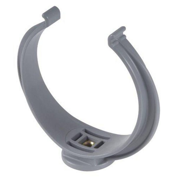 Collier de fixation forme lyre pour système d'évacuation des eaux usées - avec insert P.7/150 - polypropylène gris - Ø80 mm