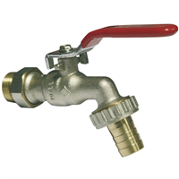 Robinet de puisage orientable à sphère - Poignée plate - Mâle 1/2" - Sortie 3/4