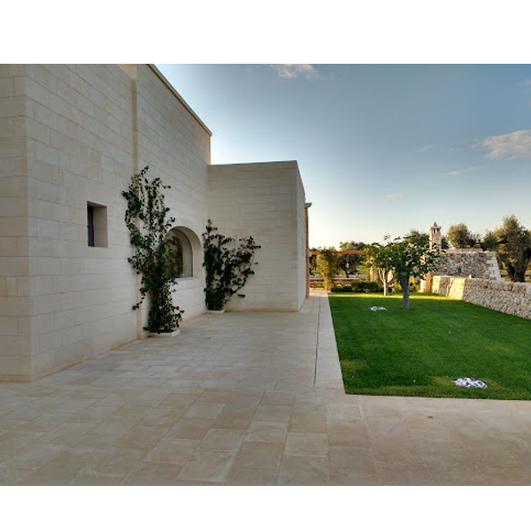 Carrelage extérieur en grès cérame effet pierre - Pietra Di Lecce version Grip - 50,0 CM x 30,0 CM - ép.9,00 MM