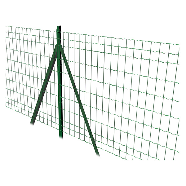 Jambe de force à sceller pour poteau en T - vert RAL6005 - 25 x 25 x 3 mm - hauteur 1,50 M