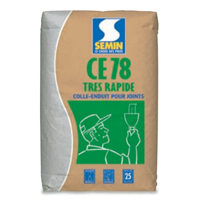 Enduit à joint à prise très rapide 1/2h - CE 78 Semin - sac de 25 kg