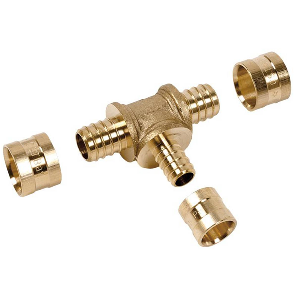 Té réduit à glissement - PER Ø16-Ø12-Ø16