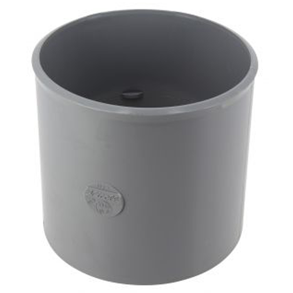 Manchon PVC à coller Femelle/Femelle - diamètre 125 mm - Gris clair