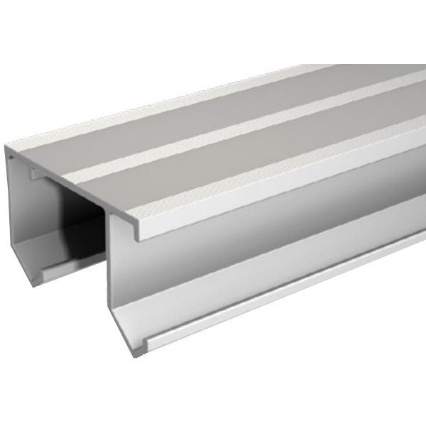 Rail aluminium double voie Mantion Tubel porte de placard - 300 cm