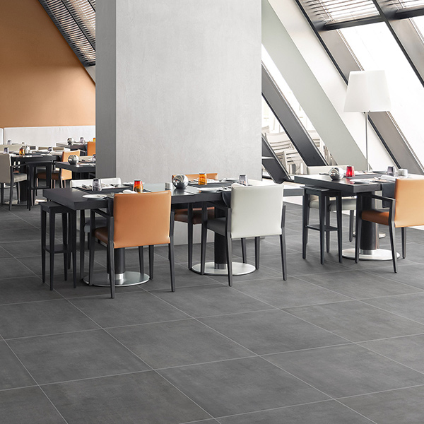 Carrelage sol intérieur effet béton Flowing Edilis - Smoke - classe U4P4 - 45 CMx45 CM - épaisseur 8,8 MM