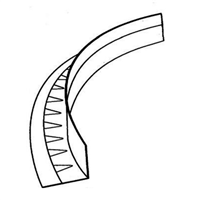 Cornière souple adhésive pour arrondi - acier galvanisé revêtu PVC blanc - 24 MM x 24,00 MM - Longueur 2,50 m