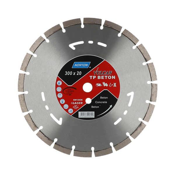 Disque diamant VULCAN TP BETON - 300x20mm Norton Vulcan