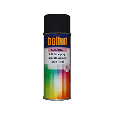 Peinture Belton aérosol SpectRAL brillante RAL 9004 Noir de sécurité 400 ml