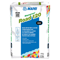 Micro-béton de scellement noir à prise rapide pour élément de voirie - Mapegrout Road 120 - sac de 25 kg