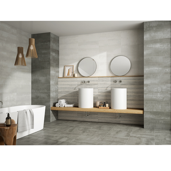 Faïence murale effet '"béton" CUSSET - Perla 20 CMx60 CM