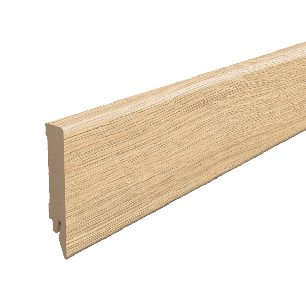 Plinthe MDF pour parquet stratifié Egger - Hauteur 80 mm - Ép.14 mm - Longueur 2,40 m - Chêne Victoria Naturel