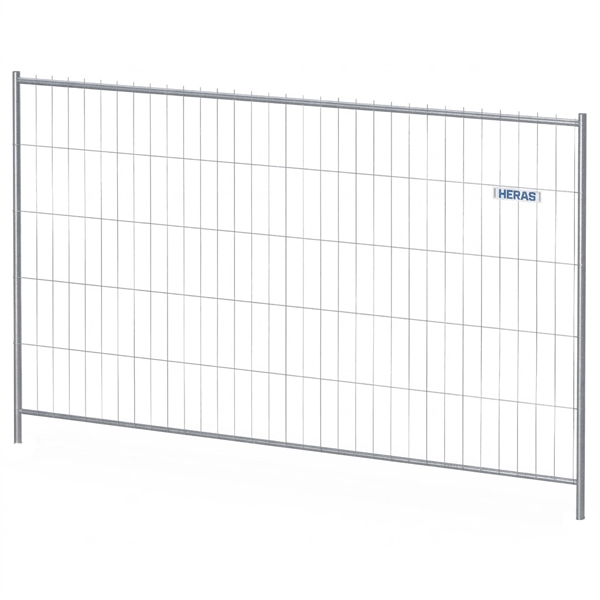 Clôture de chantier mobile - Heras - Acier galvanisé - Hauteur 2 m - Largeur 3,5 m